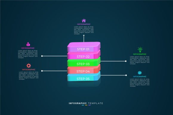 Mastering the 5 Step 3D Infographic Diagram