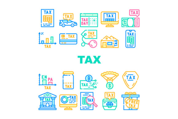 Understanding Tax Financial Payment for Income Icons